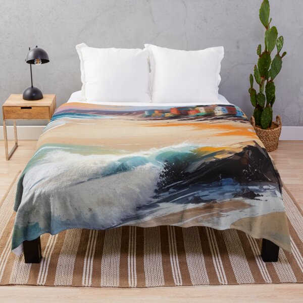 Item preview, Beautiful beach view acrylic painting print design designed and sold by Anshu3813.