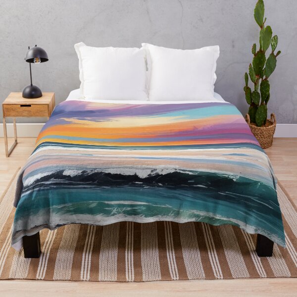 Item preview, Beautiful beach view acrylic painting print design designed and sold by Anshu3813.
