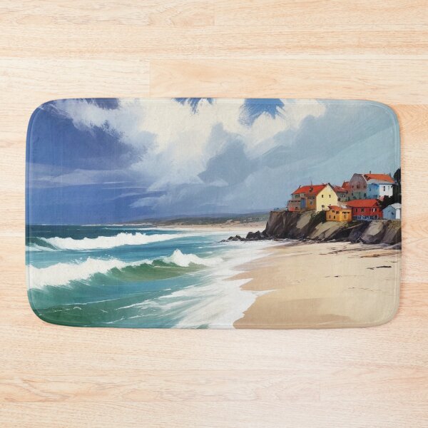 Item preview, Beautiful beach view acrylic painting print design  designed and sold by Anshu3813.