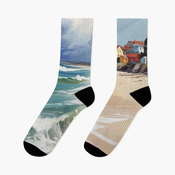 Item preview, Beautiful beach view acrylic painting print design  designed and sold by Anshu3813.