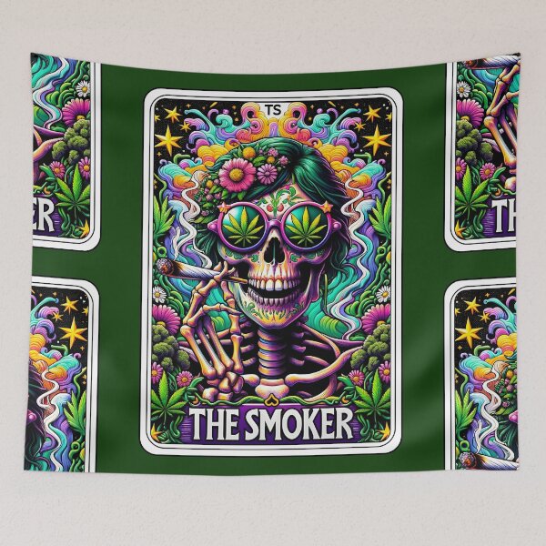 Item preview, The Smoker Funny Skeleton Tarot Card Parody designed and sold by Margival.