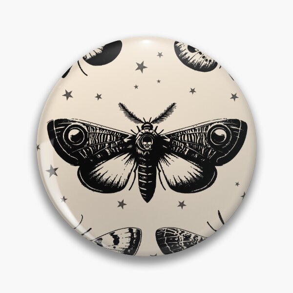 Item preview, Moth art, cottagecore Sfingide Acherontia atropos, with stars, witch, Halloween, magic, witchcraft, Wicca designed and sold by Collagedream.
