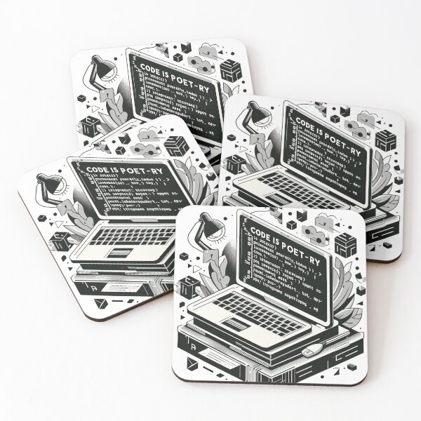 Item preview, Code is Poetry | Monochrome Elegance: Coding as Art designed and sold by Inspirahawke.