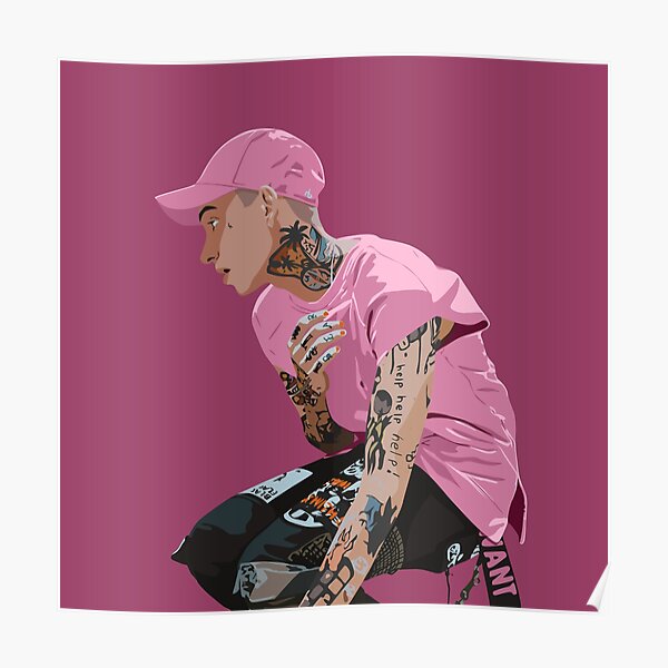 bear pink Poster