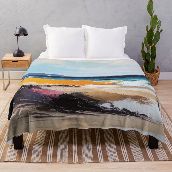 Item preview, Beautiful beach view acrylic painting print design designed and sold by Anshu3813.
