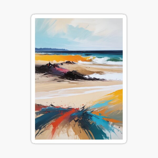 Item preview, Beautiful beach view acrylic painting print design  designed and sold by Anshu3813.