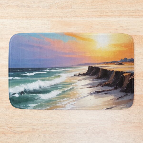 Item preview, Beautiful beach view acrylic painting print design  designed and sold by Anshu3813.