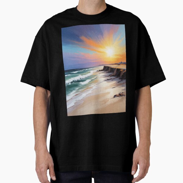 Item preview, Beautiful beach view acrylic painting print design  designed and sold by Anshu3813.