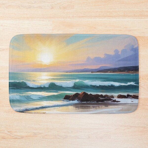 Item preview, Beautiful beach view acrylic painting print design  designed and sold by Anshu3813.