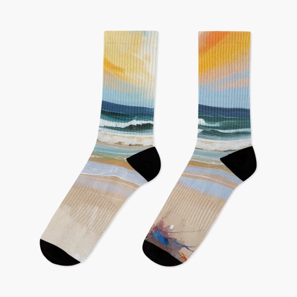 Item preview, Beautiful beach view acrylic painting print design  designed and sold by Anshu3813.