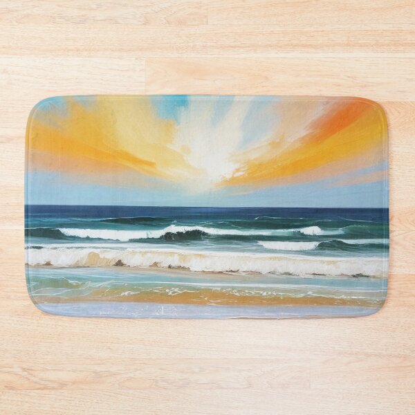 Item preview, Beautiful beach view acrylic painting print design  designed and sold by Anshu3813.