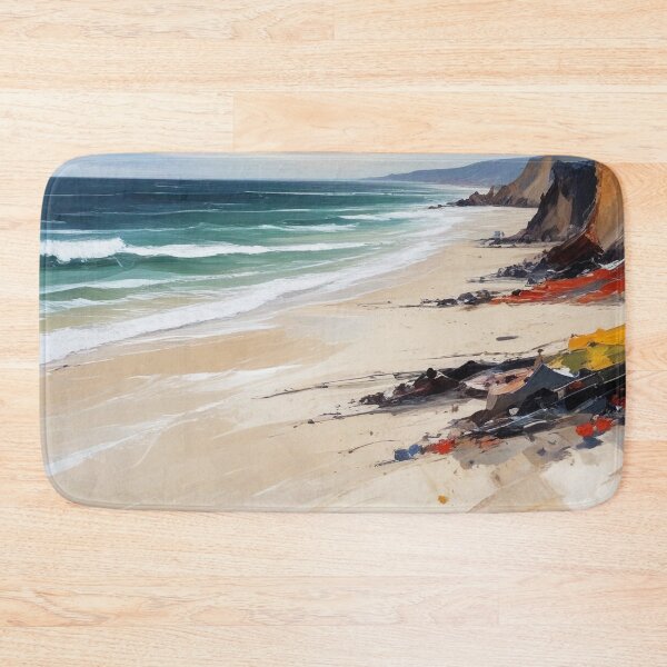 Item preview, Beautiful beach view acrylic painting print design  designed and sold by Anshu3813.