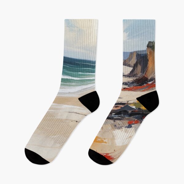 Item preview, Beautiful beach view acrylic painting print design  designed and sold by Anshu3813.