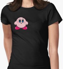 Pixelated Kirby Women's Fitted T-Shirt