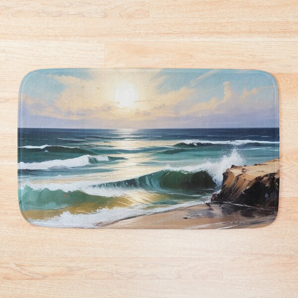 Item preview, Beautiful beach view acrylic painting print design  designed and sold by Anshu3813.
