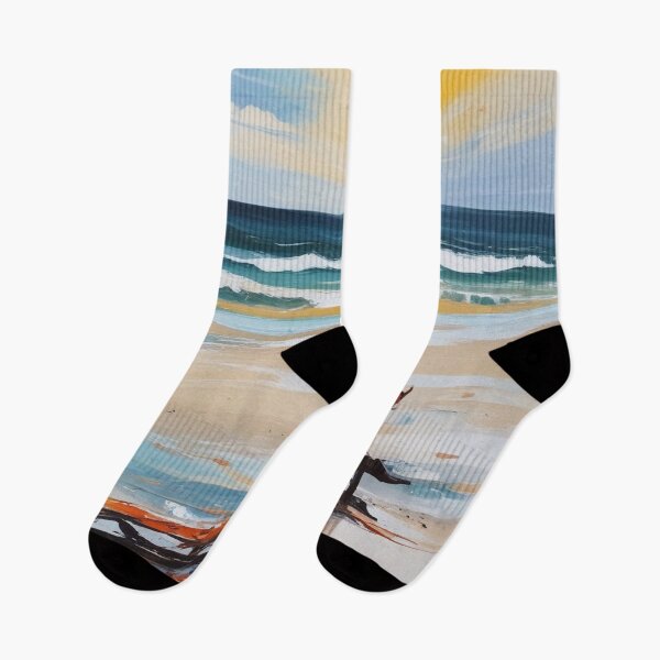Item preview, Beautiful beach view acrylic painting print design  designed and sold by Anshu3813.