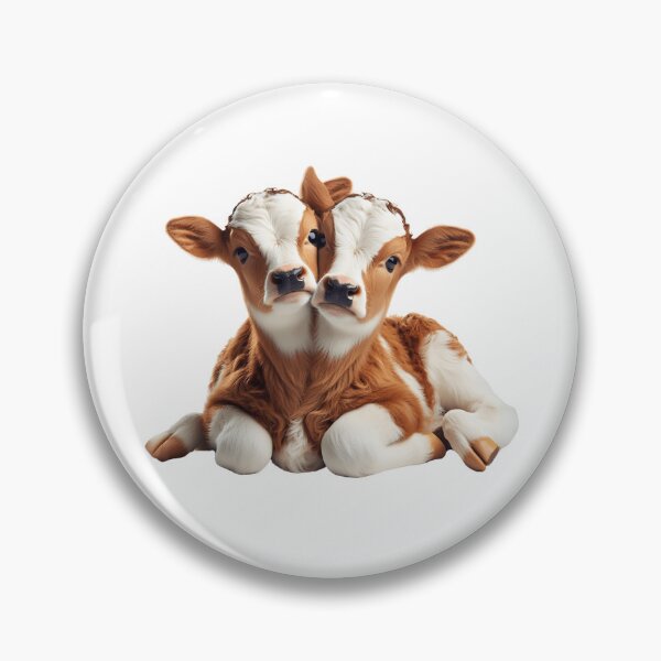 Item preview, Two Headed Calf Cute Baby Cow designed and sold by WildPalette-Art.