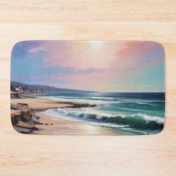 Item preview, Beautiful beach view acrylic painting print design  designed and sold by Anshu3813.