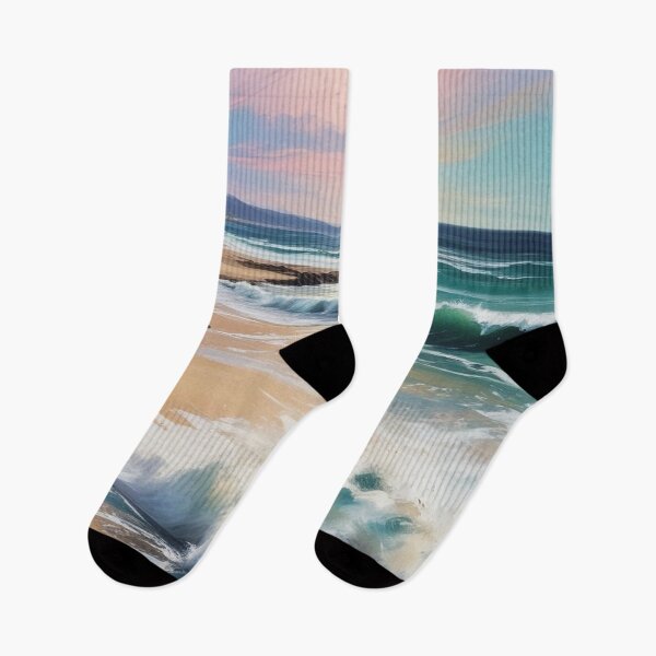 Item preview, Beautiful beach view acrylic painting print design  designed and sold by Anshu3813.