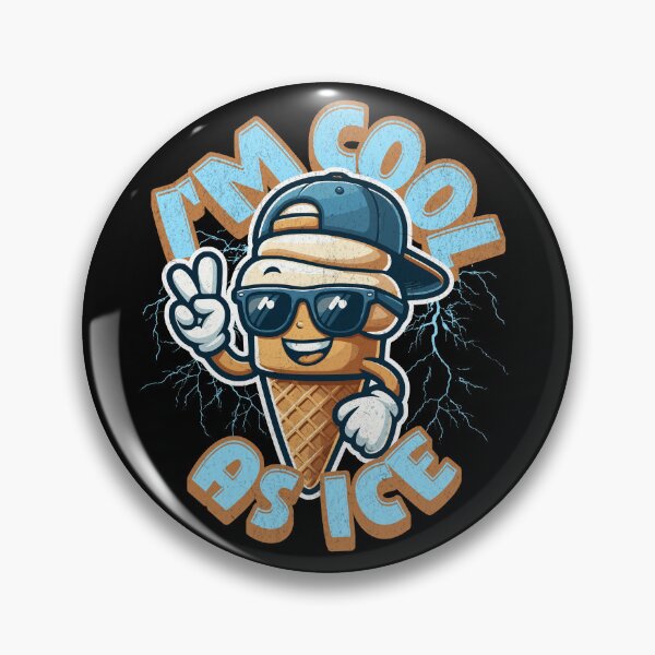 Item preview, I'm cool as ice - cute Kawaii Icecream cone mascot designed and sold by SpecialtiesShop.