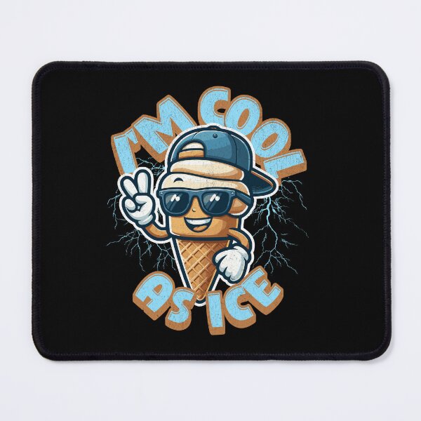 Item preview, I'm cool as ice - cute Kawaii Icecream cone mascot designed and sold by SpecialtiesShop.