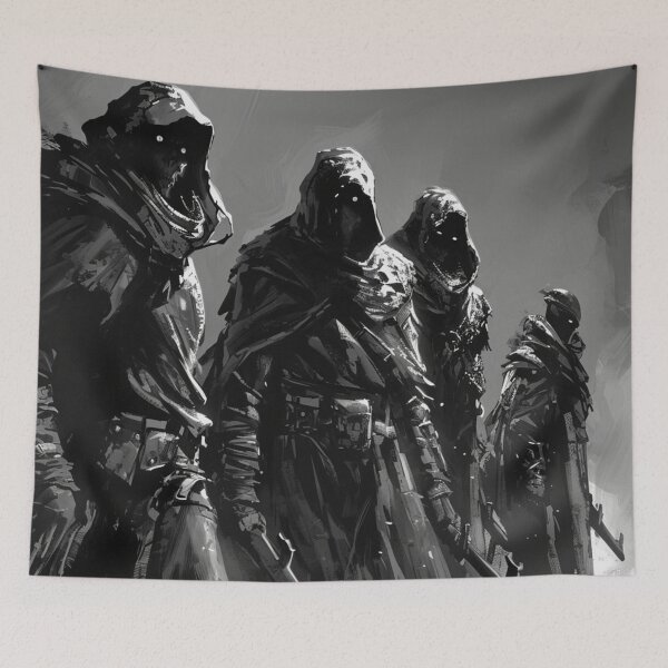 Item preview, Science Fiction Sand People Scifi Monochrome Black and White designed and sold by Nightarcade.