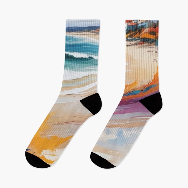 Item preview, Beautiful beach view acrylic painting print design  designed and sold by Anshu3813.