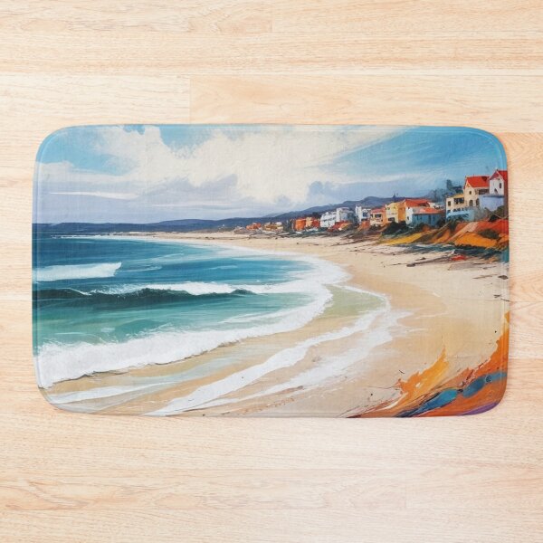 Item preview, Beautiful beach view acrylic painting print design  designed and sold by Anshu3813.