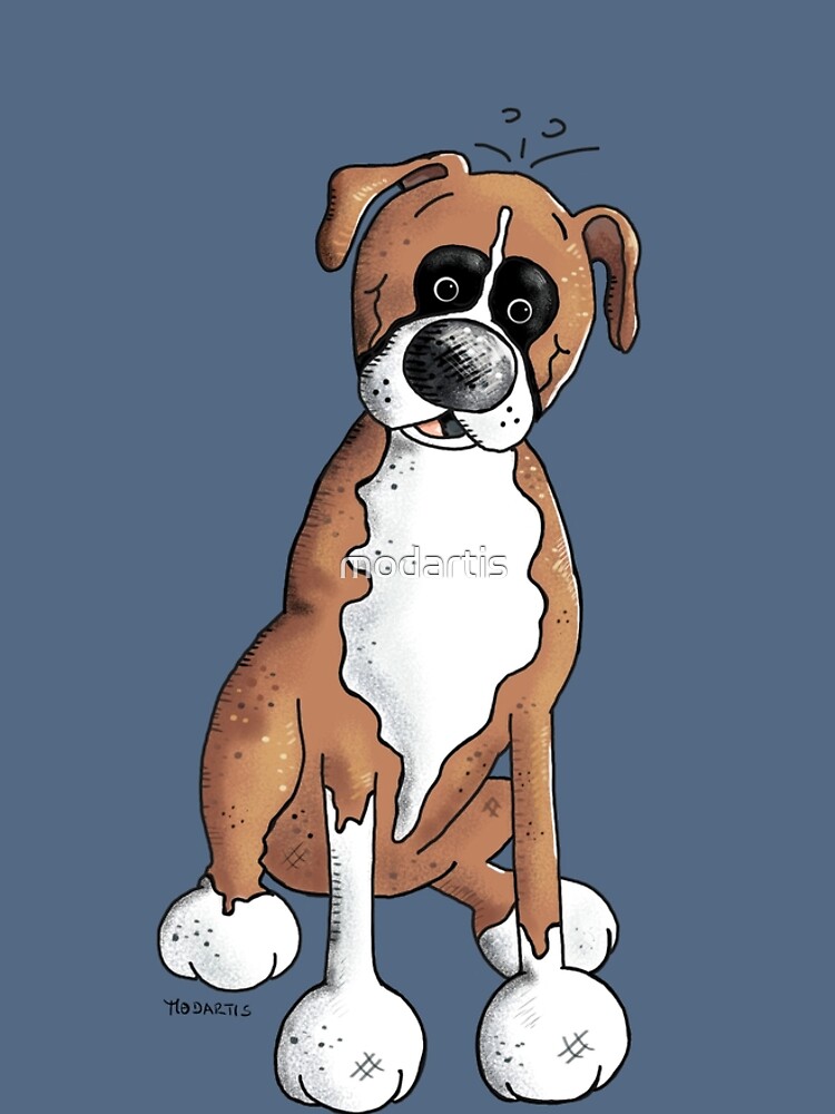 "Deutscher Boxer - Dog - Dogs - Comic - Cartoon - Breed - German Boxer