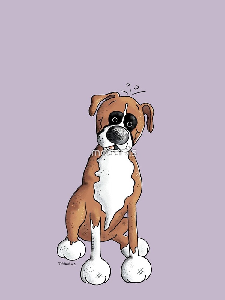 "Deutscher Boxer - Dog - Dogs - Comic - Cartoon - Breed - German Boxer