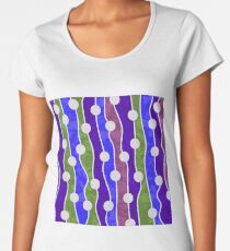 Squiggly Polka Dots - Purple Women's Premium T-Shirt