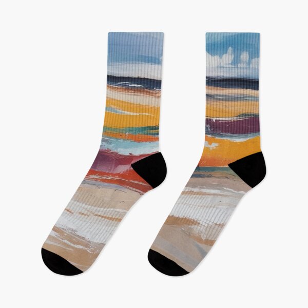 Item preview, Beautiful beach view acrylic painting print design  designed and sold by Anshu3813.