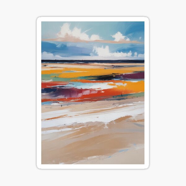 Item preview, Beautiful beach view acrylic painting print design  designed and sold by Anshu3813.
