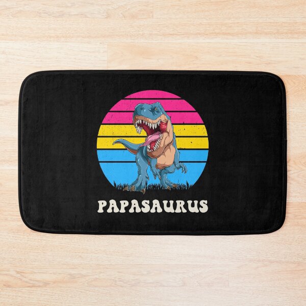 Item preview, Papasaurus Funny Dinosaur on Pansexual Flag Colors Retro Sunset  designed and sold by Savchuk-Vova.