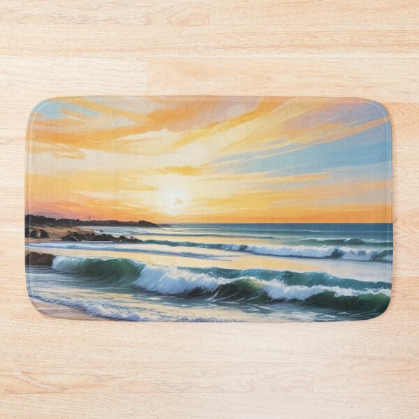 Item preview, Beautiful beach view acrylic painting print design  designed and sold by Anshu3813.