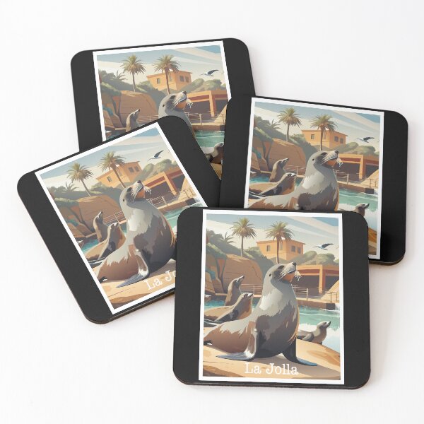 Item preview, Seal at La Jolla Cove Beach San Diego designed and sold by BelleRiviera.