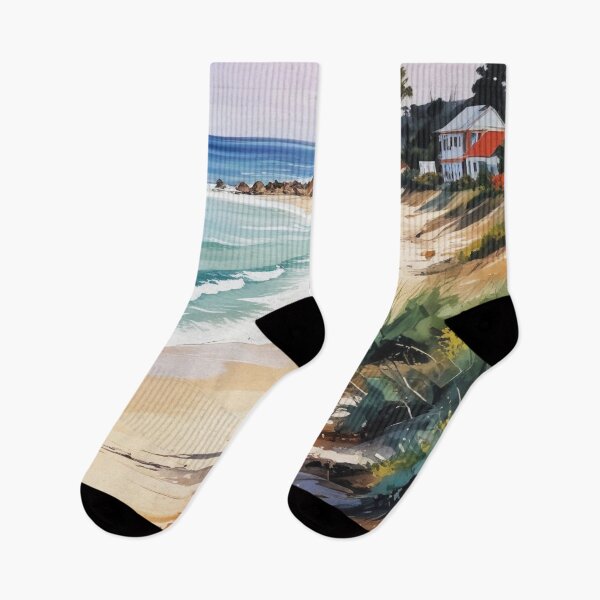 Item preview, Beautiful sea beach view acrylic painting print design  designed and sold by Anshu3813.