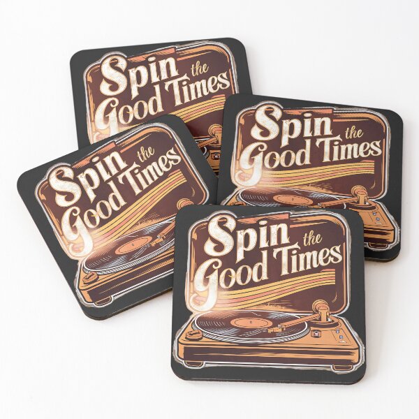 Item preview, Spin the Good Times Vinyl Record T-Shirt, Retro Vinyl Design	 designed and sold by TrendyGraphTees.