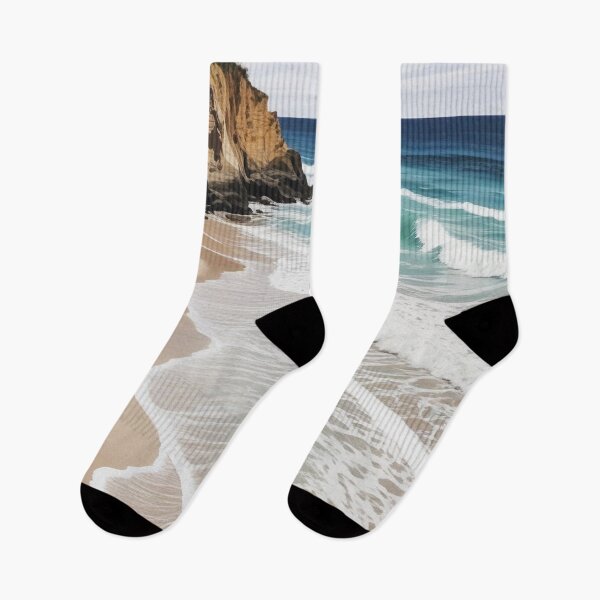 Item preview, Beautiful sea beach view acrylic painting print design  designed and sold by Anshu3813.