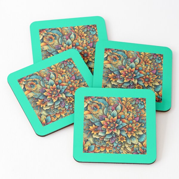 Item preview, Colorful Textured Flowers and Thick Layers Paint designed and sold by redask2me.