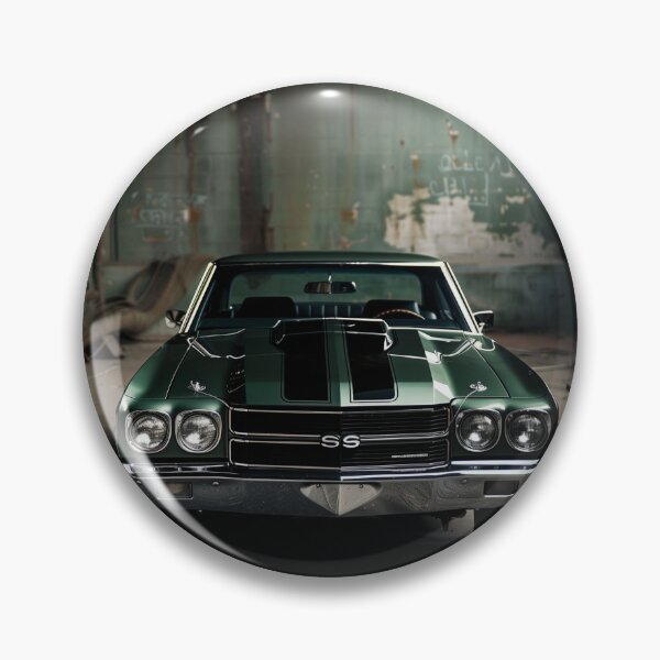 Artikelvorschau, Klassisches amerikanisches Muscle-Car in British Racing Green entworfen und verkauft von CybergenArtworx.