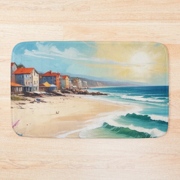 Item preview, Beautiful sea beach view acrylic painting print design  designed and sold by Anshu3813.
