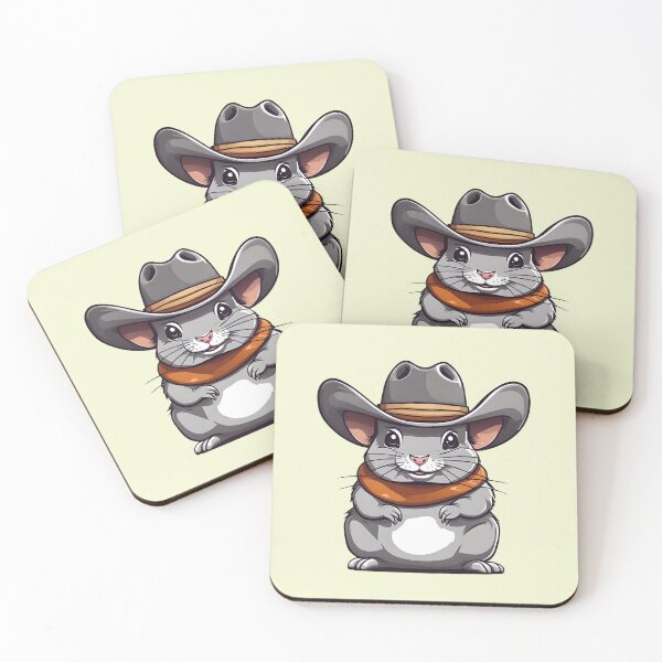 Item preview, Chinchilla with cowboy hat designed and sold by Eolithic.