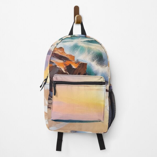 Item preview, Beautiful sea beach view acrylic painting print design designed and sold by Anshu3813.