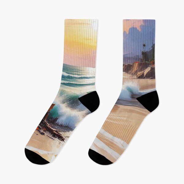 Item preview, Beautiful sea beach view acrylic painting print design  designed and sold by Anshu3813.