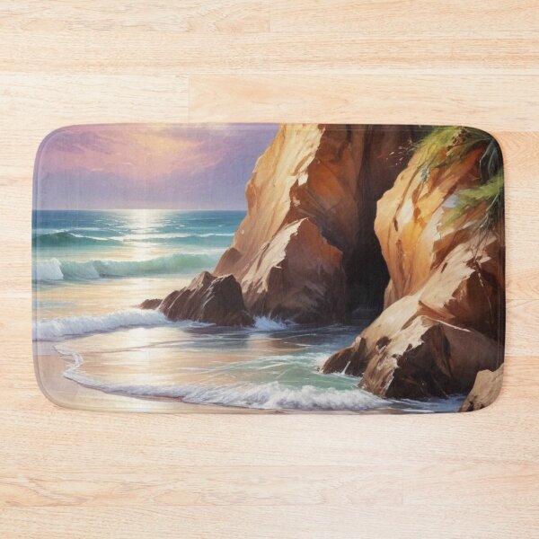 Item preview, Beautiful sea beach view acrylic painting print design  designed and sold by Anshu3813.