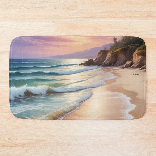 Item preview, Beautiful sea beach view acrylic painting print design  designed and sold by Anshu3813.