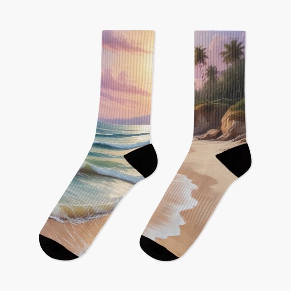 Item preview, Beautiful sea beach view acrylic painting print design  designed and sold by Anshu3813.