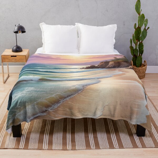 Item preview, Beautiful sea beach view acrylic painting print design designed and sold by Anshu3813.