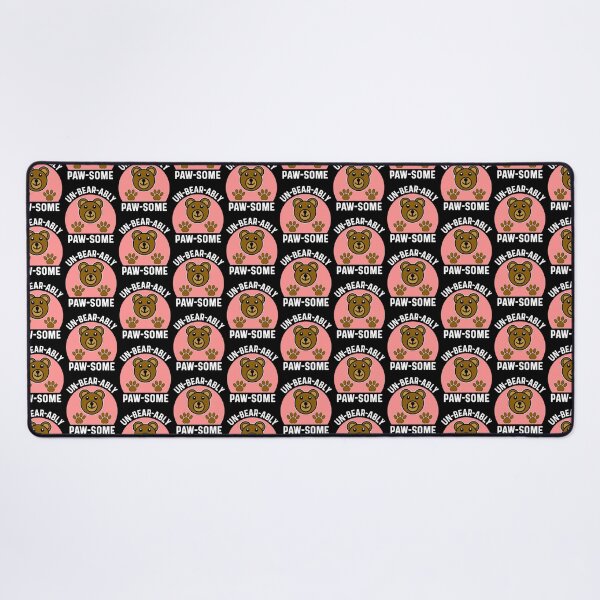 Item preview, Unbearably Pawsome, Cute Funny Brown Grizzly Bear Pun designed and sold by Sunserize Designs.